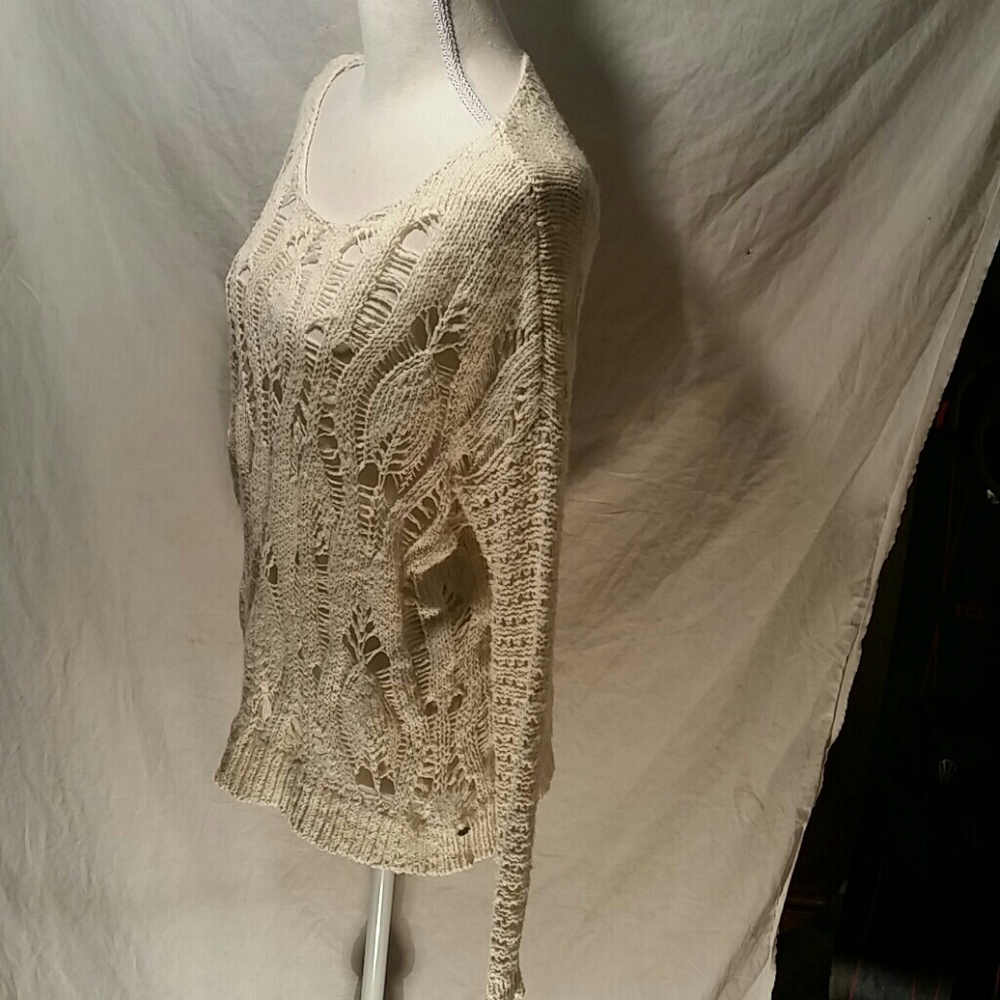 American Eagle sz M open knit sweater like new - Picture 3 of 7